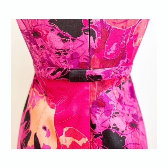 Elie Tahari SZ 4  Beautiful floral print Sheath style Cocktail Party dress - Picture 5 of 10